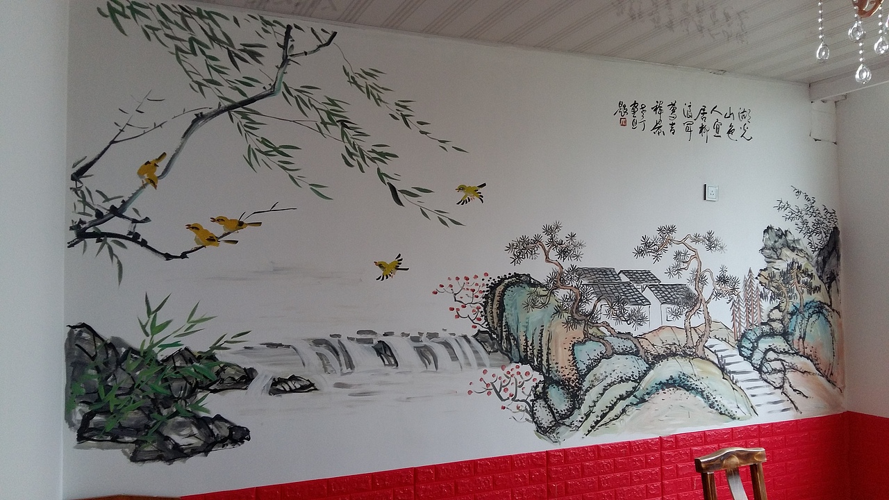 日照农村文化墙，壁画，手绘墙，幼儿园彩绘，墙体彩绘（图ZMTM4MTYyNTg0） - 商业插画 - 站酷设计师聚精绘神壁画原创素材 - 站酷ZCOOL