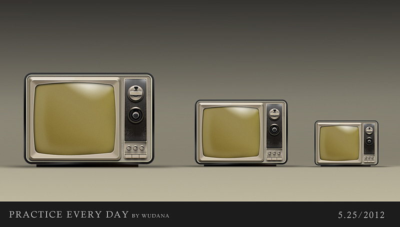 每日一练／5.25／老式电视机 UI（图ZNTg3NzY2MA==） - 图标 - 站酷设计师吴大拿原创素材 - 站酷ZCOOL