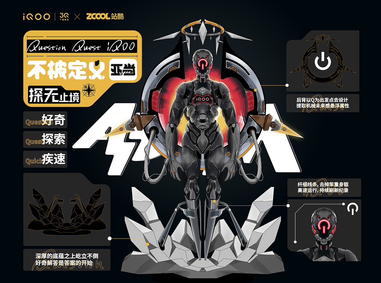 iQOO虚拟形象设计-亚当（图ZMjkyNDQxMzQw） - 概念设定 - 站酷设计师白獅原创素材 - 站酷ZCOOL