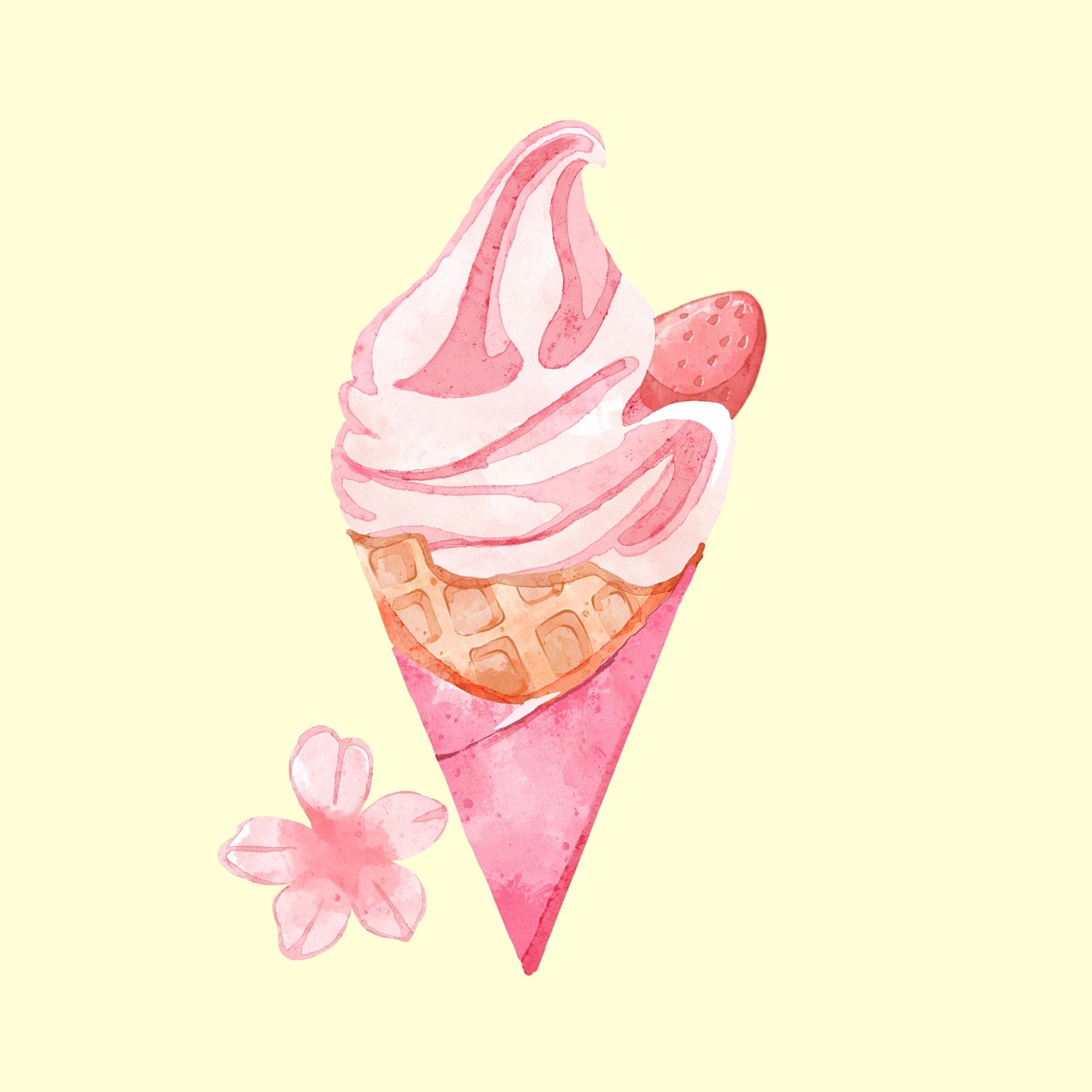 水彩插画系列之看图识美食（十二）冰激凌（图ZMjkzMDE0MTE2） - 商业插画 - 站酷设计师懒怪不怪原创素材 - 站酷ZCOOL