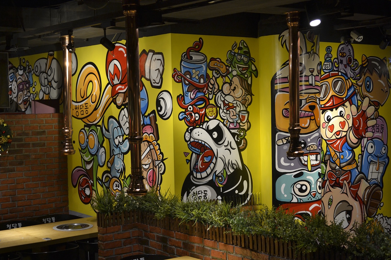 清潭洞烤肉原创壁画-第三弹