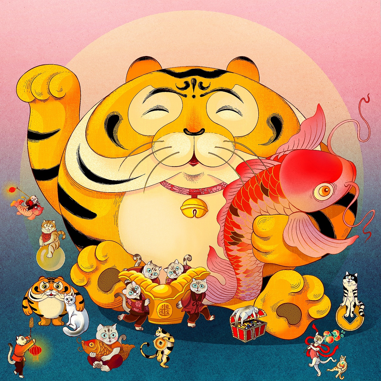 招财虎小橙（图ZMjM1MTA5NDI0） - 创作习作 - 站酷设计师猫站长原创素材 - 站酷ZCOOL