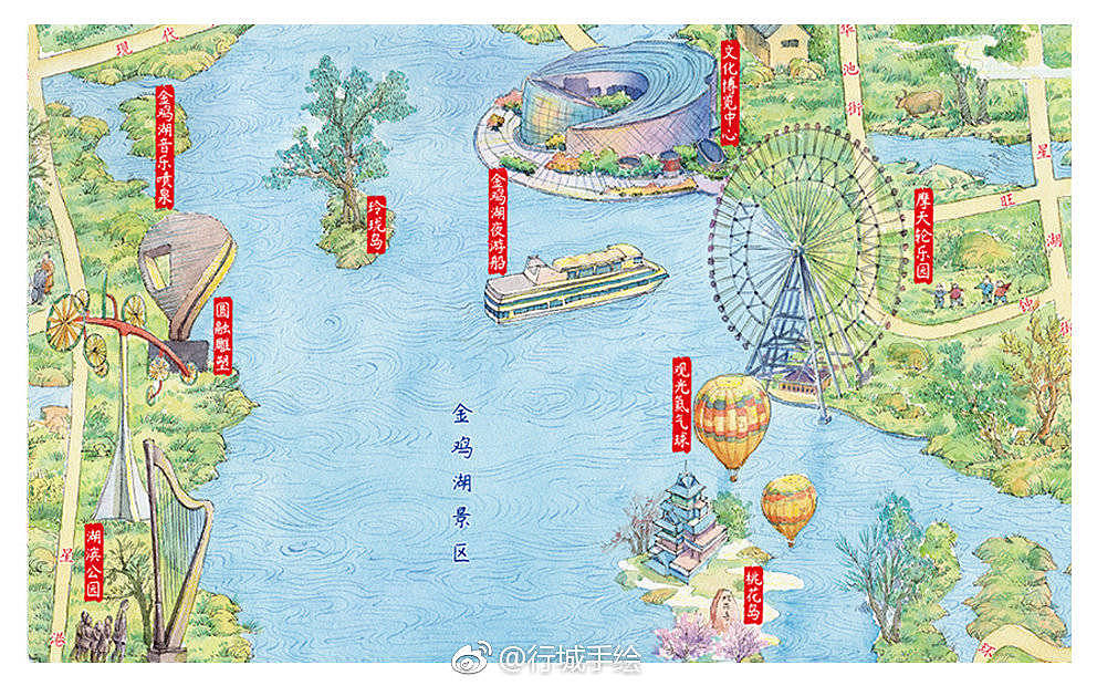 姑苏水乡，婉转江南——苏州手绘地图（图ZMTUyMDM0ODcy） - 绘画 - 站酷设计师思美手绘原创素材 - 站酷ZCOOL