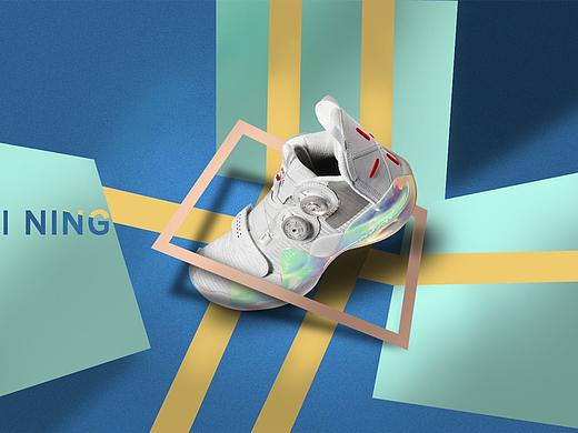 空间立体搭建球鞋