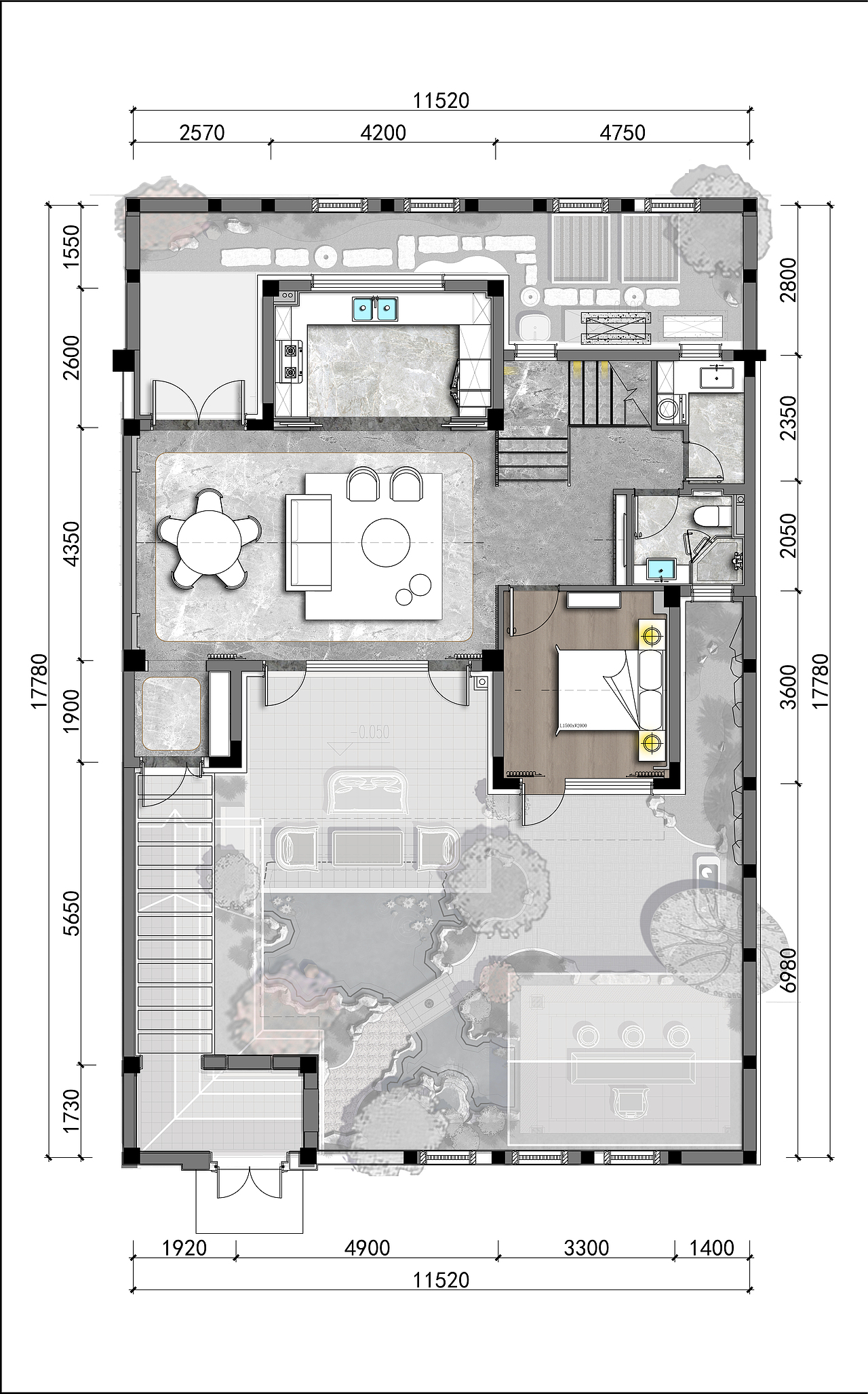 新中式合院样板房2（图ZMjMxNDIxMzEy） - 家装设计 - 站酷设计师杭州立亚设计原创素材 - 站酷ZCOOL