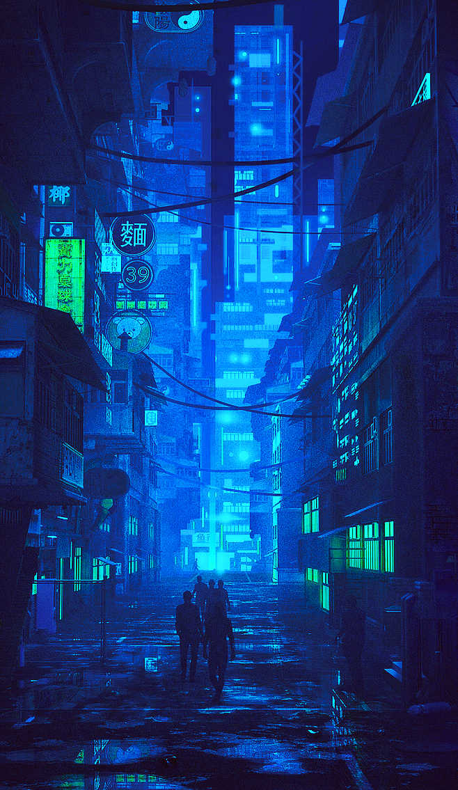 来波赛博朋克调色|纯艺术|绘画|egretdiudiu_临摹作品-站酷zcool