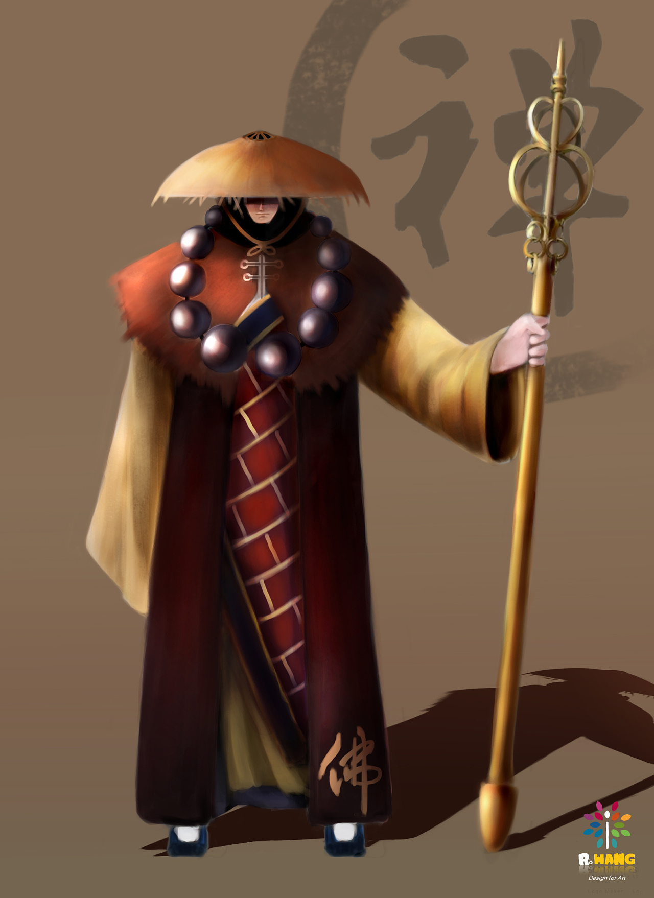 少林武僧|插画|游戏原画|看见彩虹的小女孩 - 原创作品 - 站酷 (zcool
