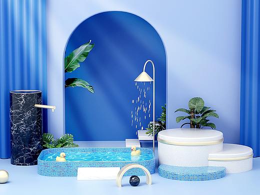 c4d夏季场景