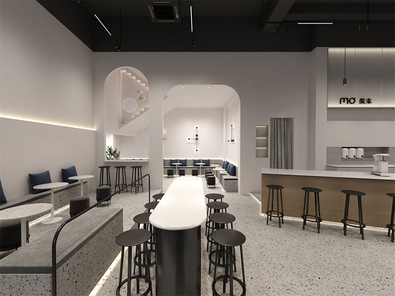 咖啡厅效果图|三维|建筑/空间|这里是水印啊 - 原创作品 - 站酷 (ZCOOL)