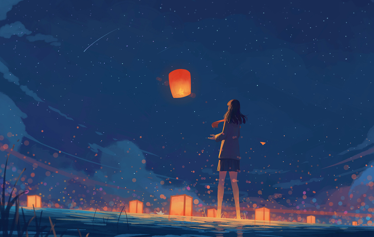 灯火|插画|创作习作|morncolour - 原创作品 - 站酷 (zcool)