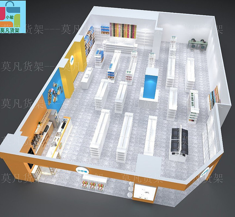 山东化妆品展示架收银台区商品陈列两个要点