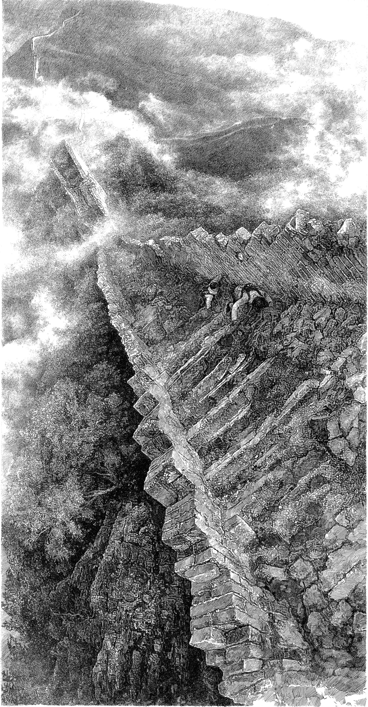 箭扣·天险（图ZMzExMTYwMTYw） - 绘画 - 站酷设计师绘南画北原创素材 - 站酷ZCOOL