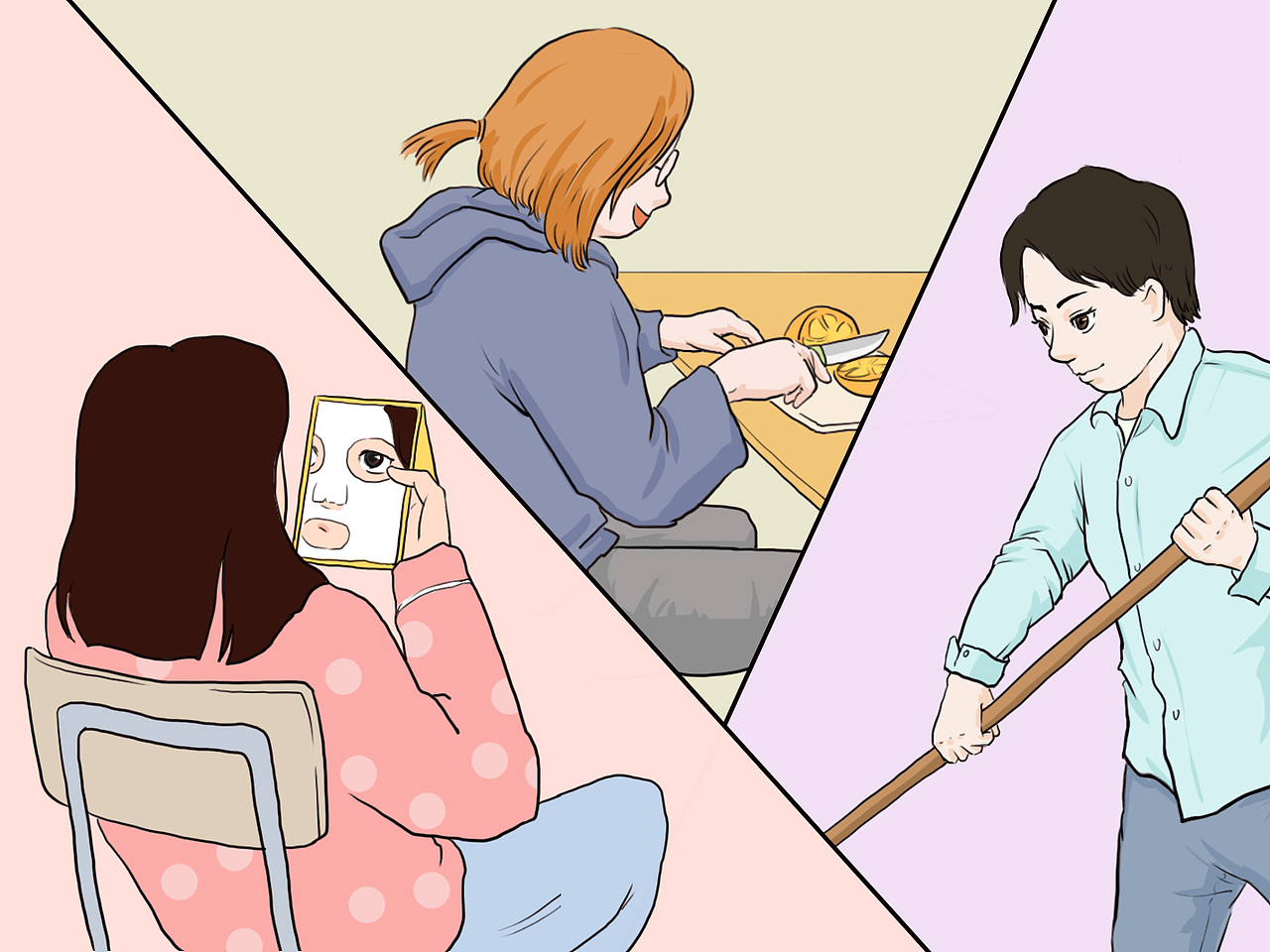 一个完美的女寝室:
1.一个能帮室友撩汉的女汉子<br>2.一个会修眉会剪刘海会化妆的全寝公用造型师<br>3.一个从不旷课帮室友记笔记的学霸<br>4.一个特别爱带特产并且分享给每个室友的妹子<br>5.一个特别爱打扫卫生随时保持干净的卫生员<br>