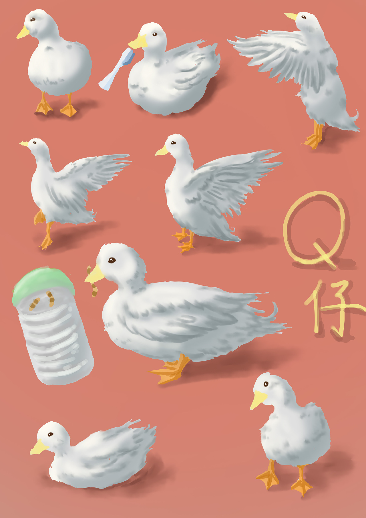 蒙面鸟哥的q仔|插画|创作习作|灵亚仙圣 - 原创作品 - 站酷 (zcool)