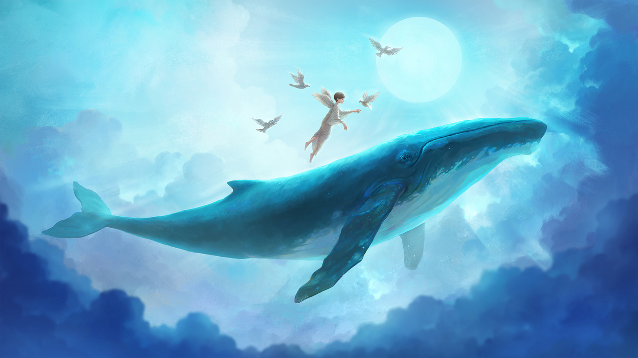 举报136分享原创作品插画商业插画鲸鱼少年写实唯美治愈