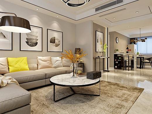 济南领秀城东三区120平现代简约风格装修