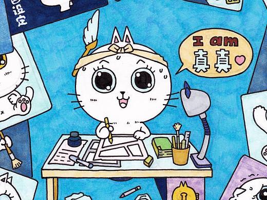 漫画名称——角色（长着像兔子耳朵的小猫）