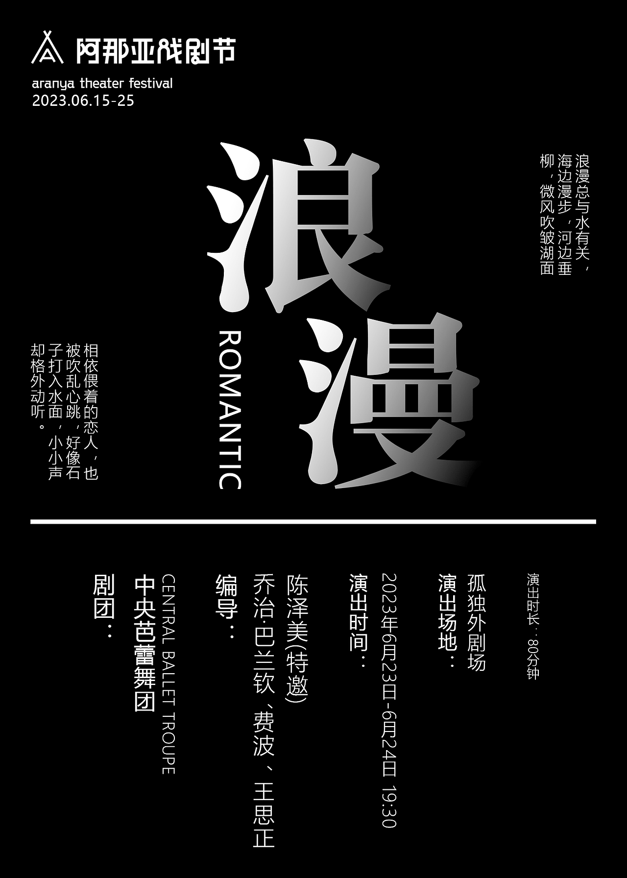 给艺术假期做海报|阿那亚戏剧节|剧目海报