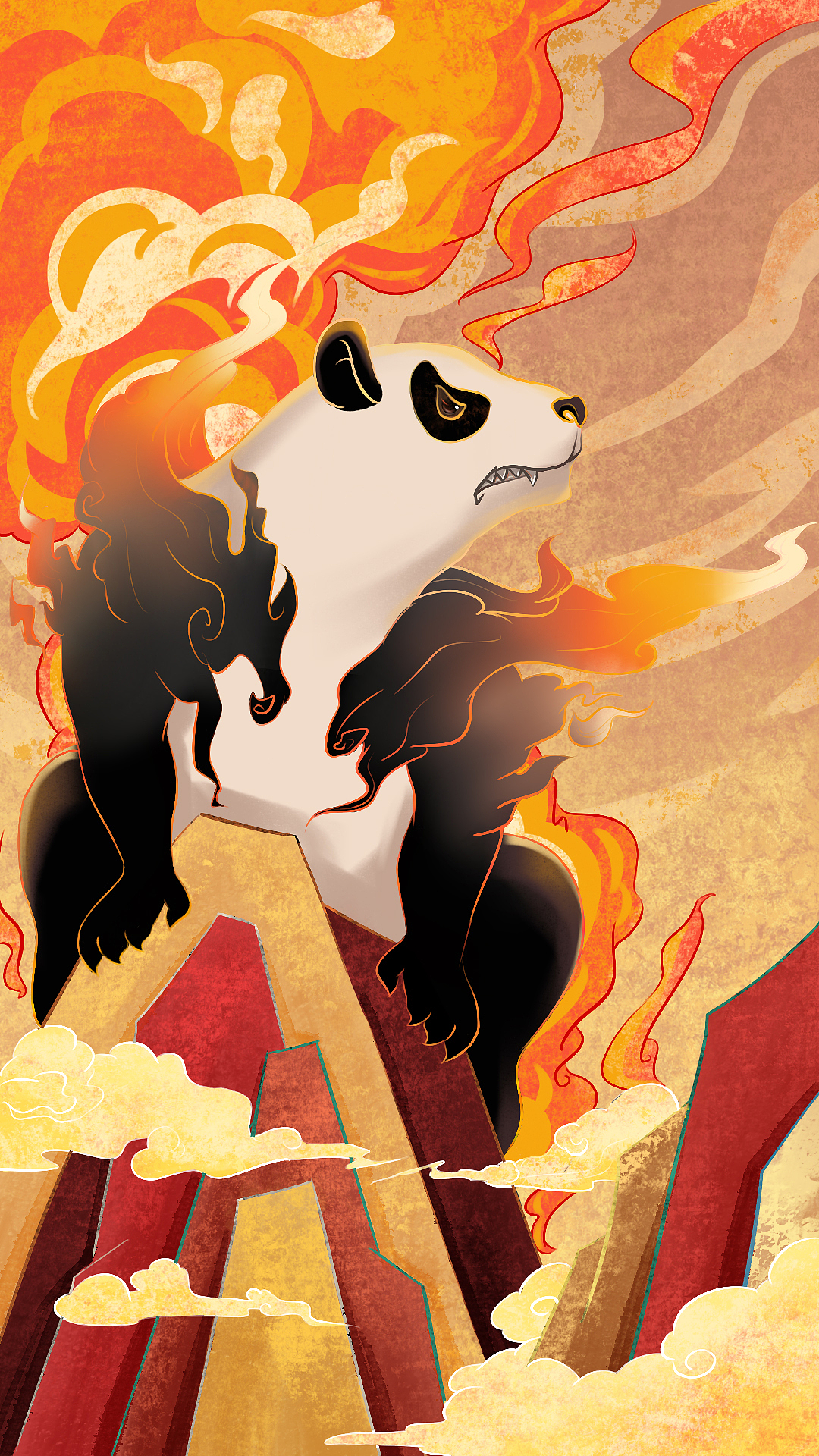 暴躁的大熊猫~|插画|商业插画|是花开吖_原创作品-站酷(zcool)