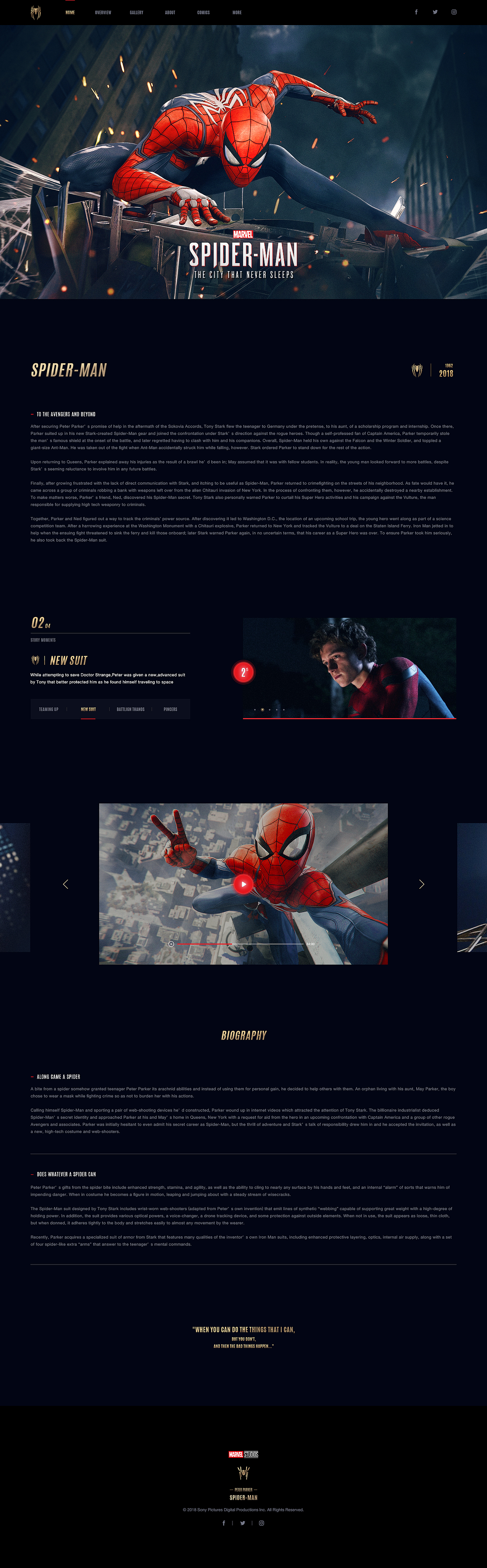 Spider-Man Into the Spider-Verse Webdesign#（图ZMTQwMzIyNjcy） - 企业官网 - 站酷设计师Sawyerchan原创素材 - 站酷ZCOOL
