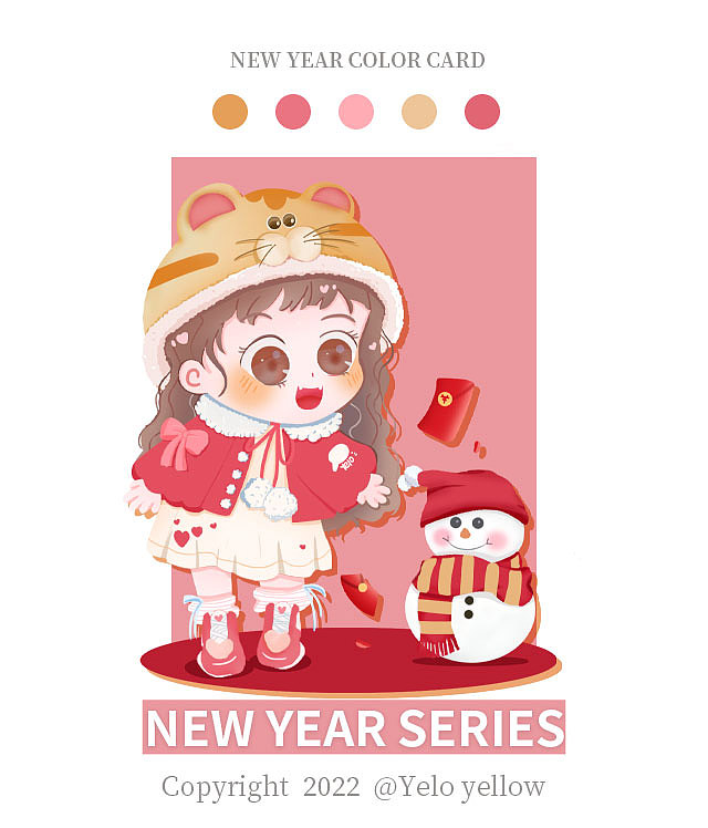 2022新年系列|q版人设（图ZMjg1NzgwNTY0） - 概念设定 - 站酷设计师椰喽黄原创素材 - 站酷ZCOOL