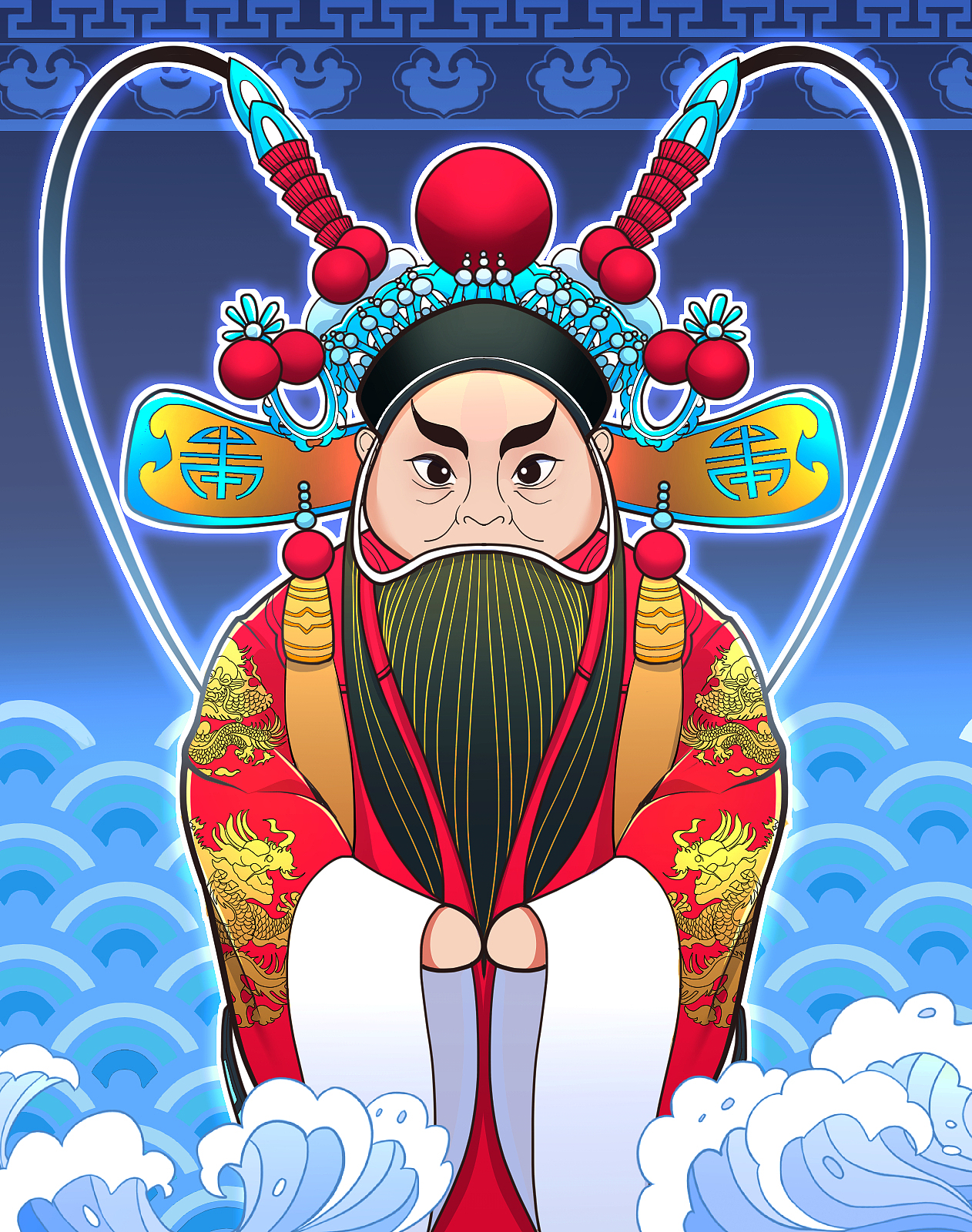 涂了个京剧人物~