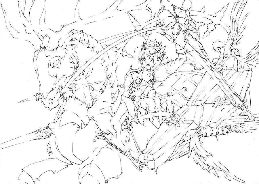 马克笔手绘作品-《骑士王的祝福》