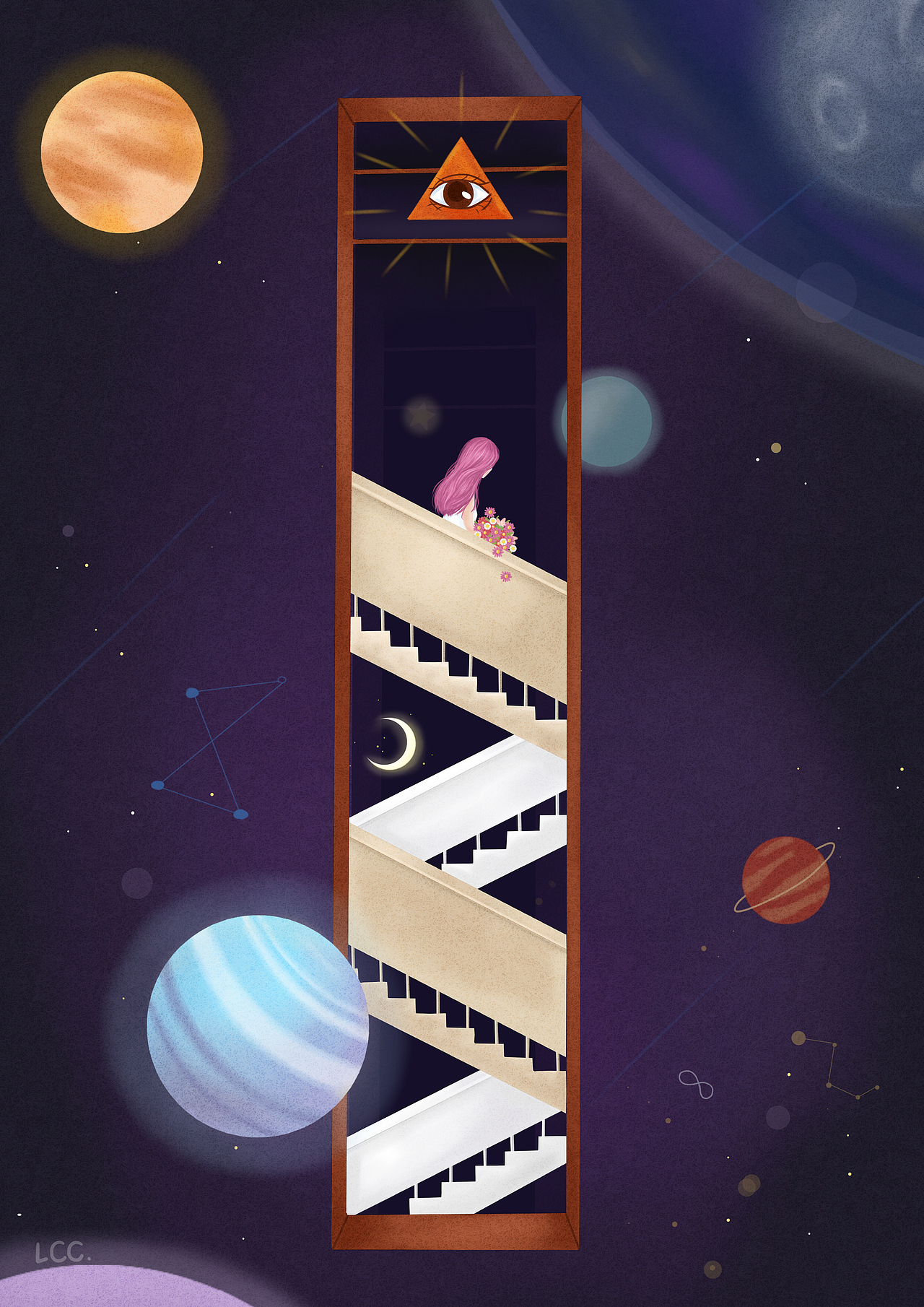 阶梯|插画|创作习作|球lcc_原创作品-站酷(zcool)