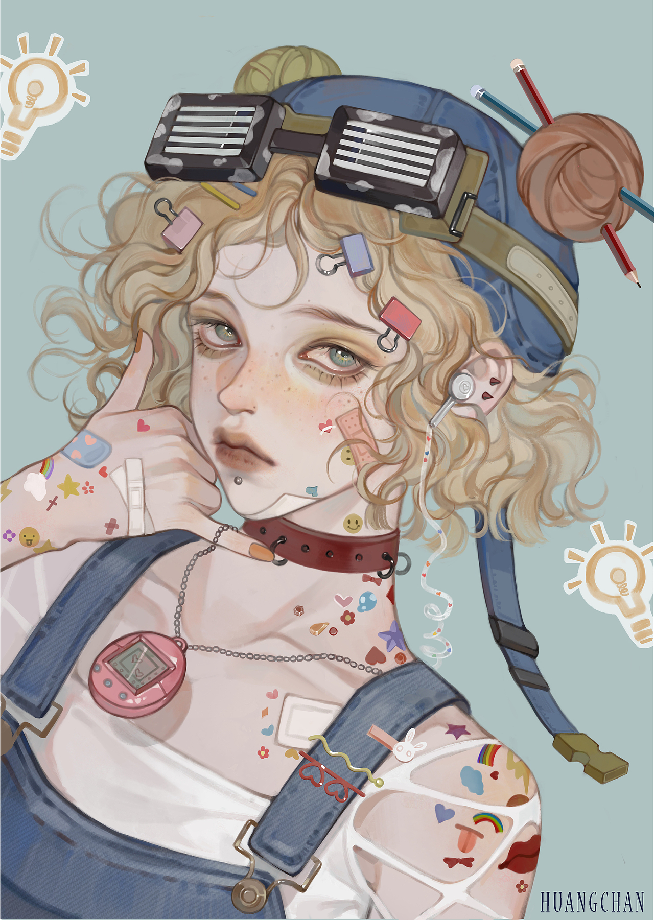 摩西摩西？（图ZMjU2NDc0Njc2） - 创作习作 - 站酷设计师黄蟬原创素材 - 站酷ZCOOL