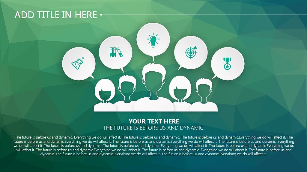 宅寂系列:动态微立体LOW POLY低面多边形PPT模板