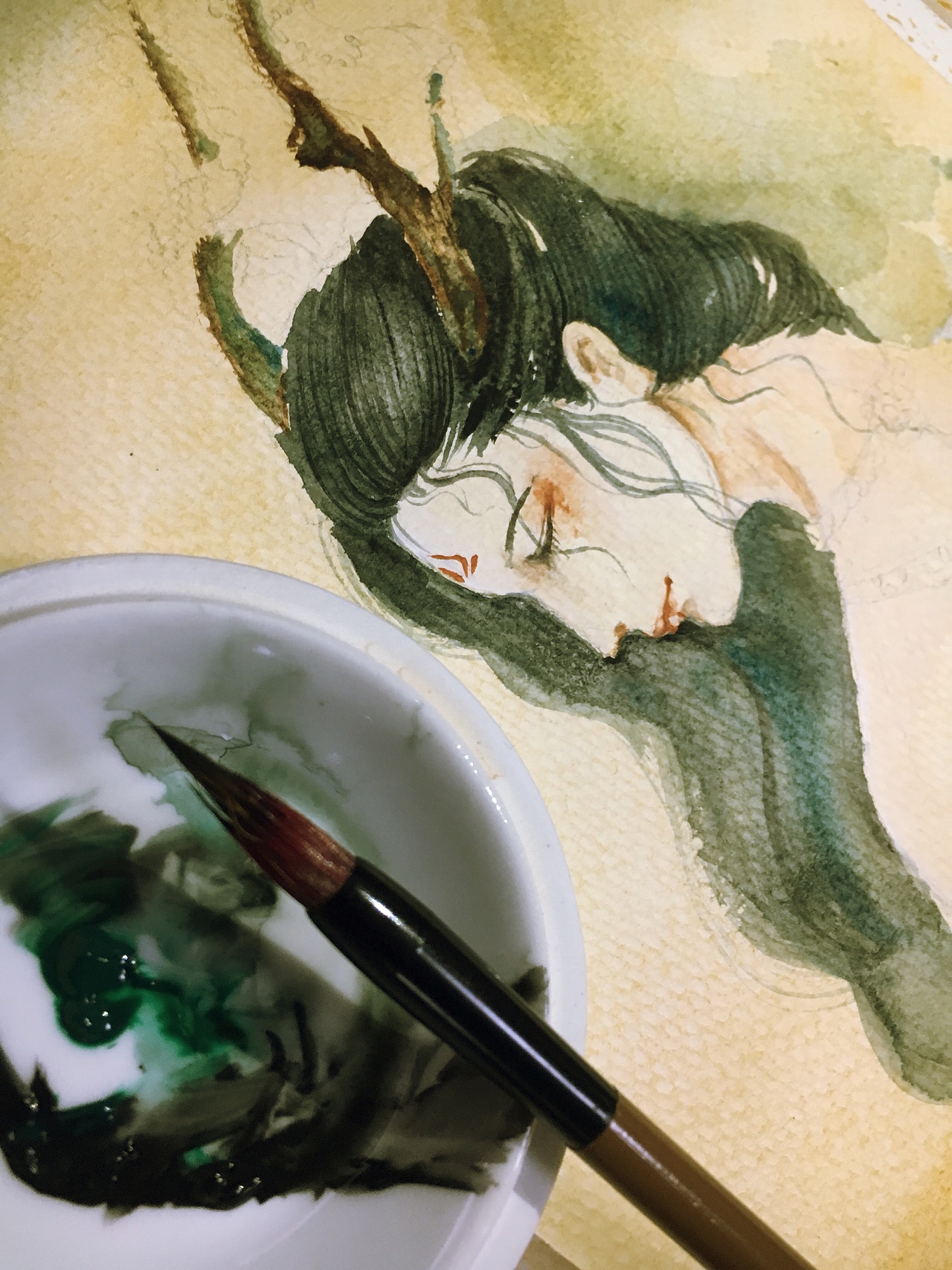 山海经 常羲浴月（图ZODQ4MDg4NDQ=） - 创作习作 - 站酷设计师李江东JUNCIK原创素材 - 站酷ZCOOL