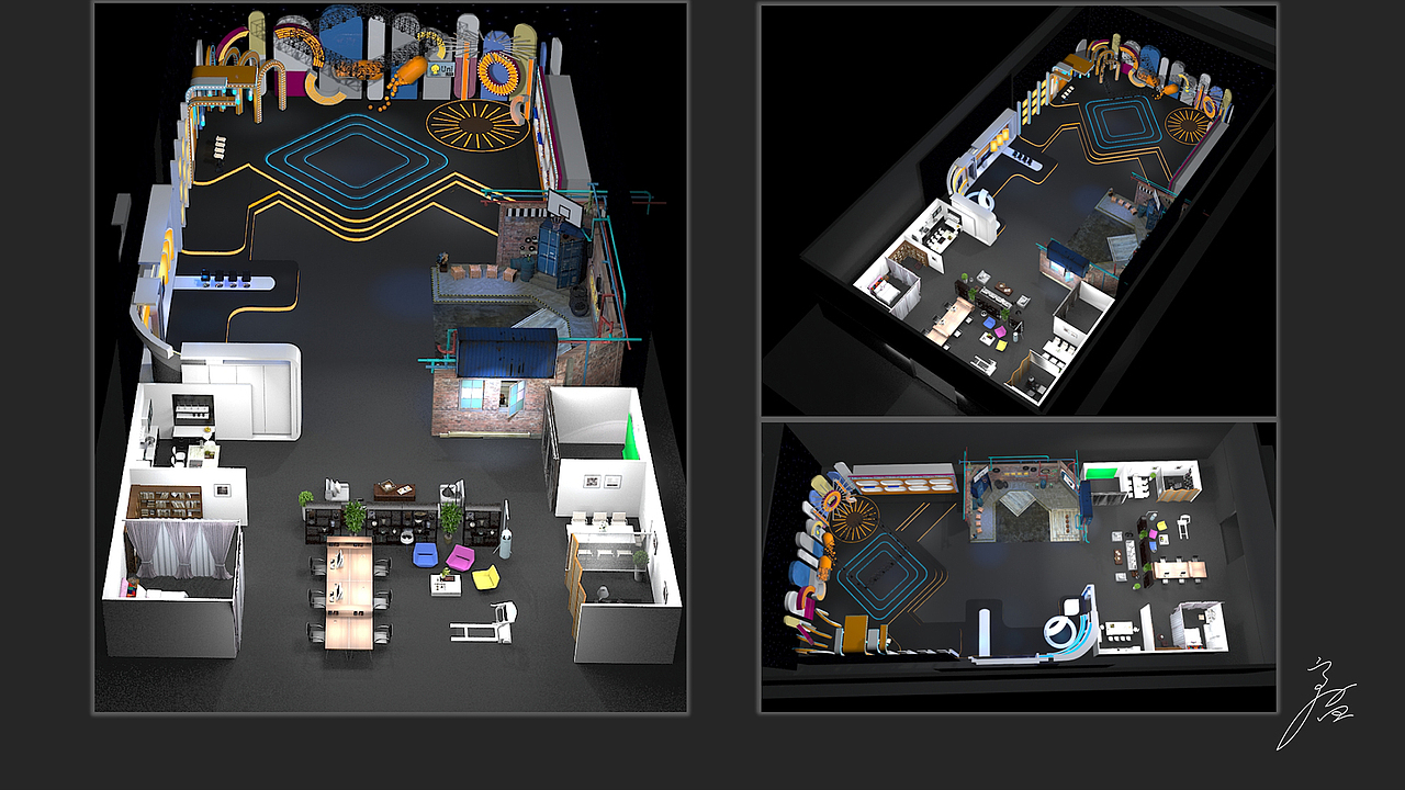 舞美设计-万合天宜直播节目演播棚设计