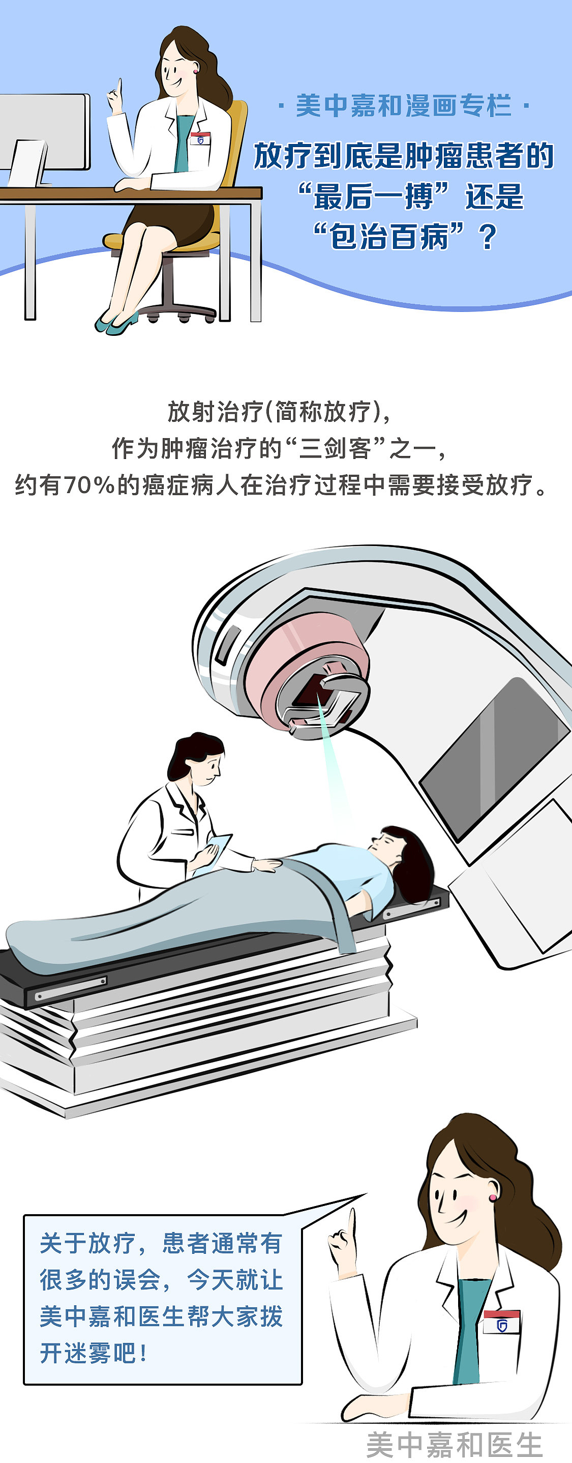 条漫| 放疗到底是“最后一搏”还是“包治百病”？（图ZMjU5NzYwMjI0） - 短篇/格漫 - 站酷设计师康大西瓜原创素材 - 站酷ZCOOL