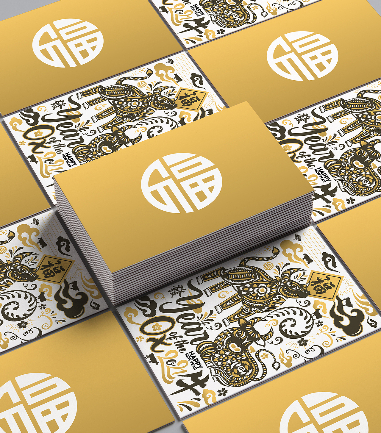 Chinese New Year 2021 Year of the OX 新年快乐牛年（图ZMjM5Nzc1NDgw） - 图案 - 站酷设计师rayzong原创素材 - 站酷ZCOOL