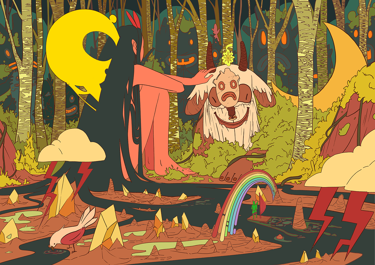 平面线条风插画习作