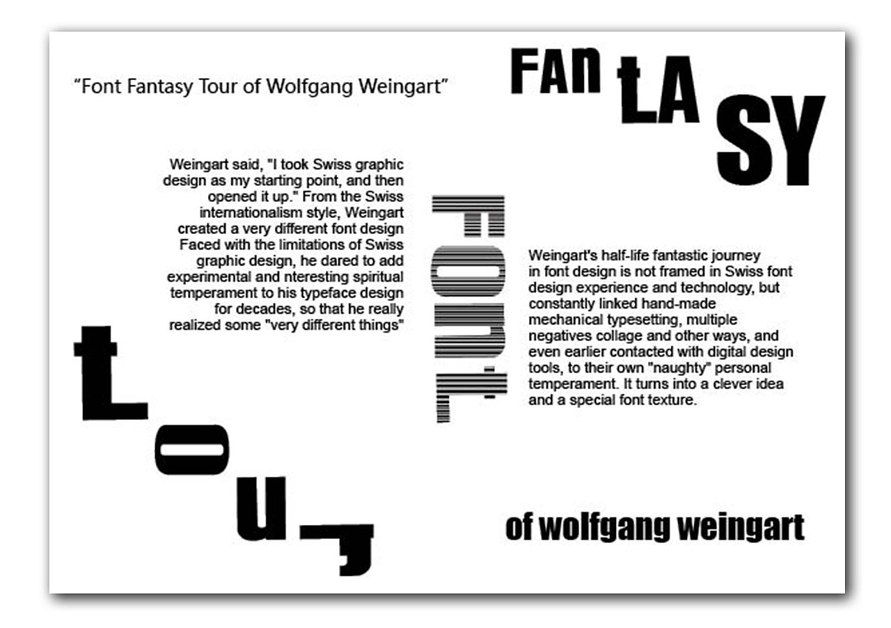 Font Fantasy Tour of Wolfgang Weingart