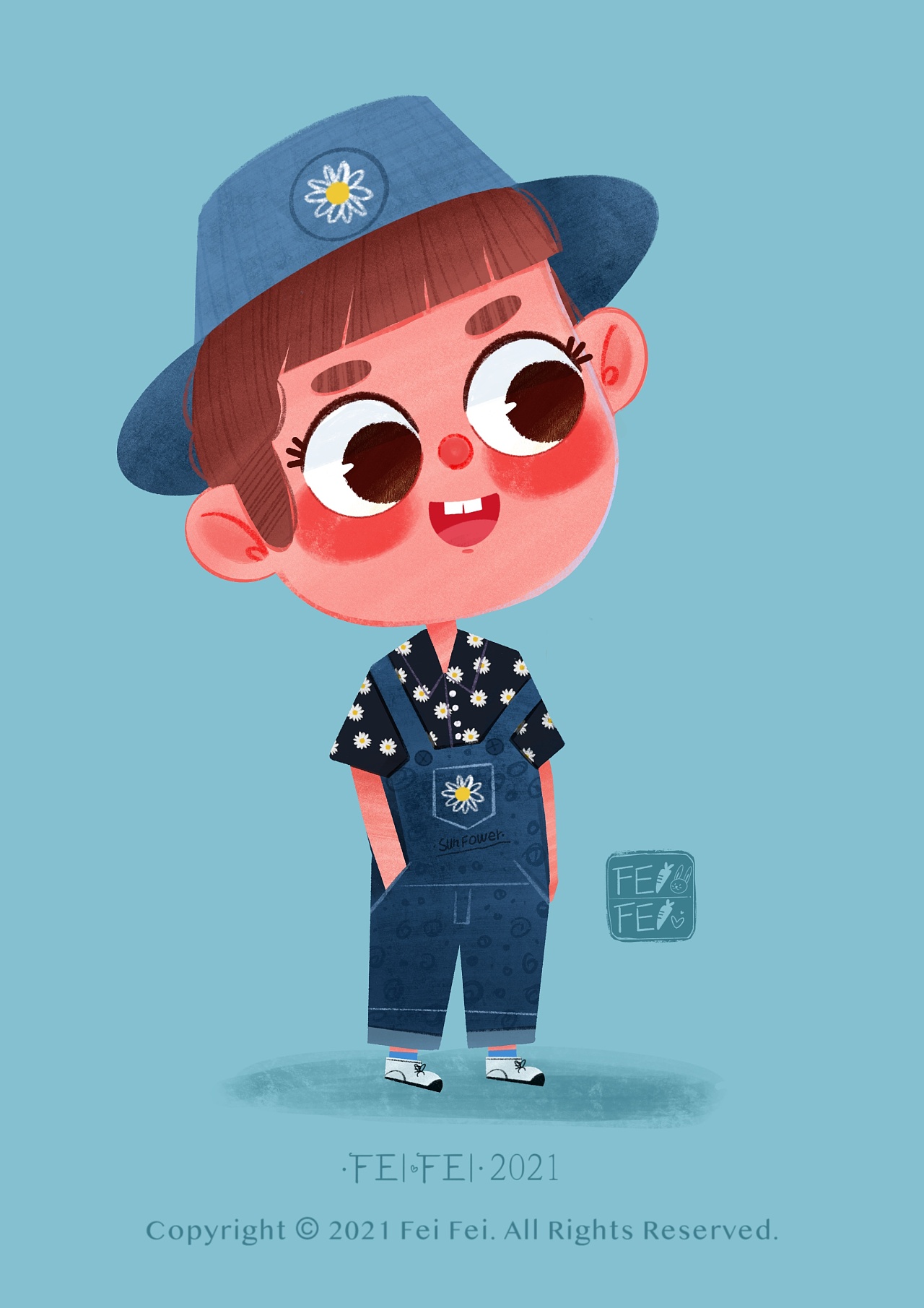 可爱的小男孩|插画|儿童插画|兔小兔fei - 原创作品 - 站酷 (zcool)