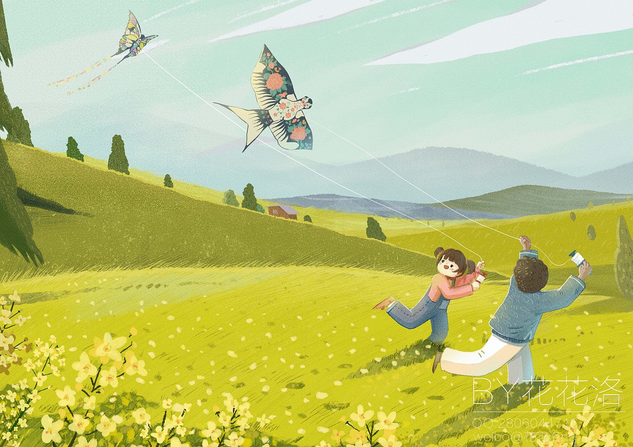 童年——春日|插画|儿童插画|花花洛 - 原创作品 - 站酷 (zcool)