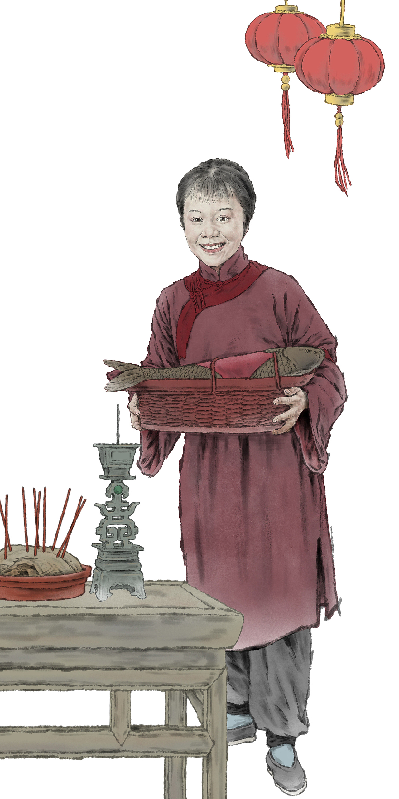 纪保超话剧插图《鲁镇》