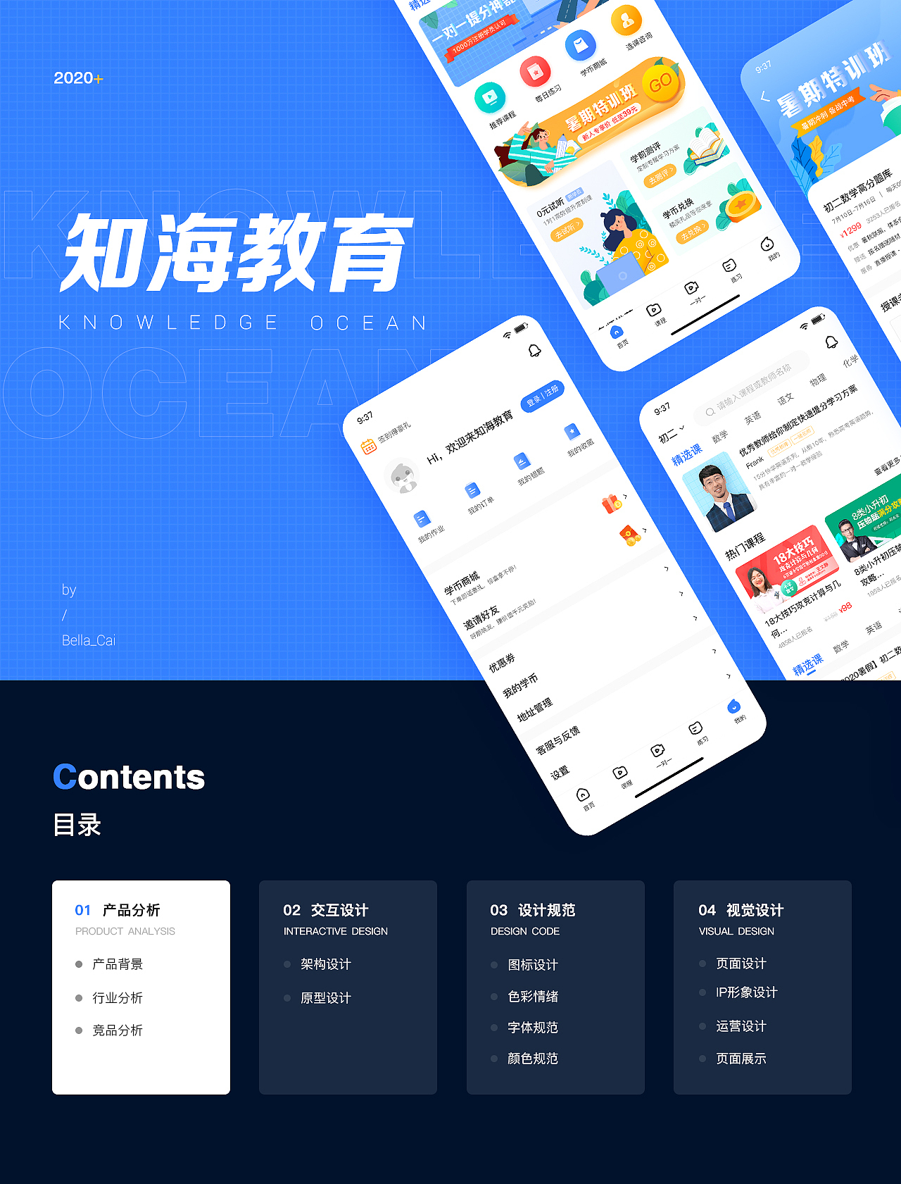 知海教育APP（图ZMjE4NDA3MjIw） - APP界面 - 站酷设计师Bella_Cai原创素材 - 站酷ZCOOL