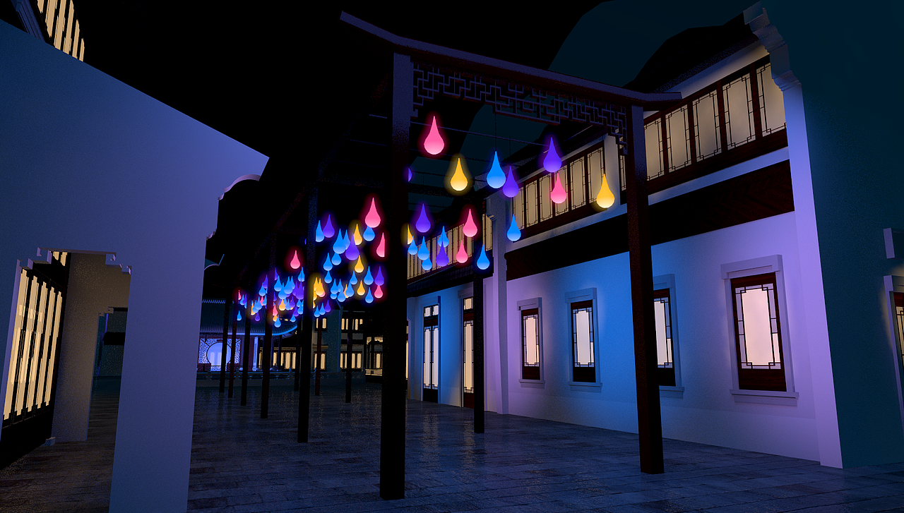 西塘越里灯光装置