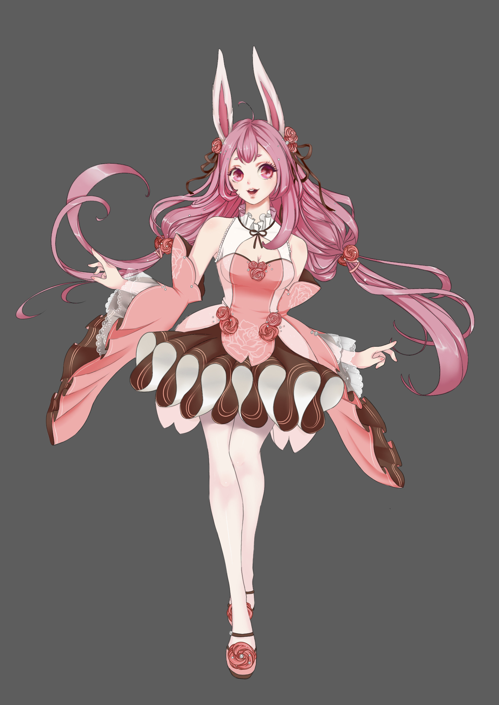 玫瑰花纸杯蛋糕娘