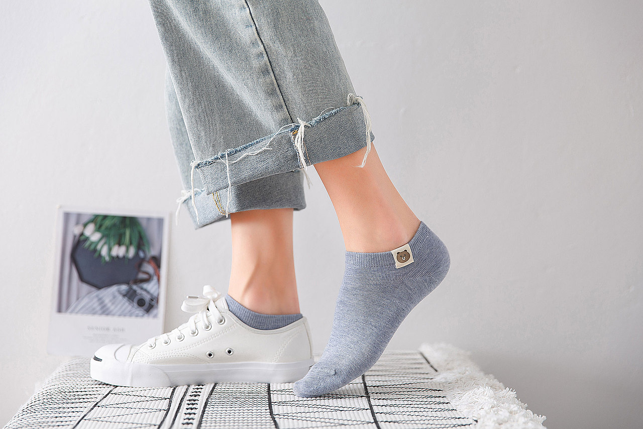 2019春夏女袜袜子船袜布标日系小清新INS（图ZMTg4NDM4NjI4） - 产品摄影 - 站酷设计师承影摄计原创素材 - 站酷ZCOOL