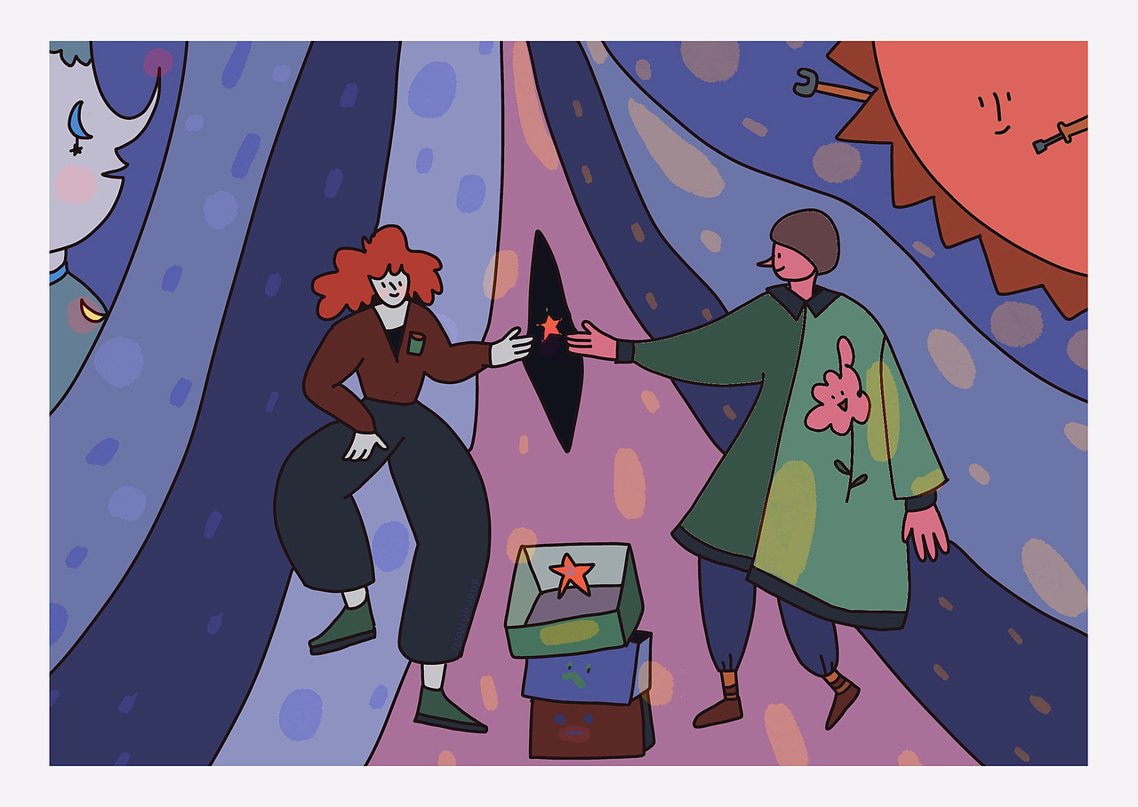 2021年终总结（图ZMjkwMzE3NDIw） - 艺术插画 - 站酷设计师卷卷upupup原创素材 - 站酷ZCOOL