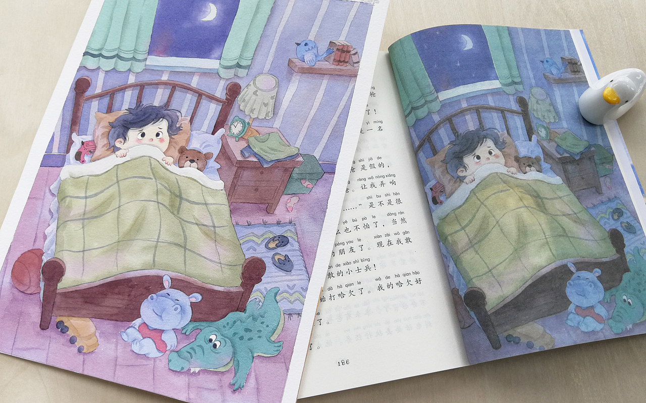 童书《骑着云朵飘来的猫》水彩手绘插图（图ZMjU5NTIyNzI4） - 儿童插画 - 站酷设计师阿除ACHU原创素材 - 站酷ZCOOL