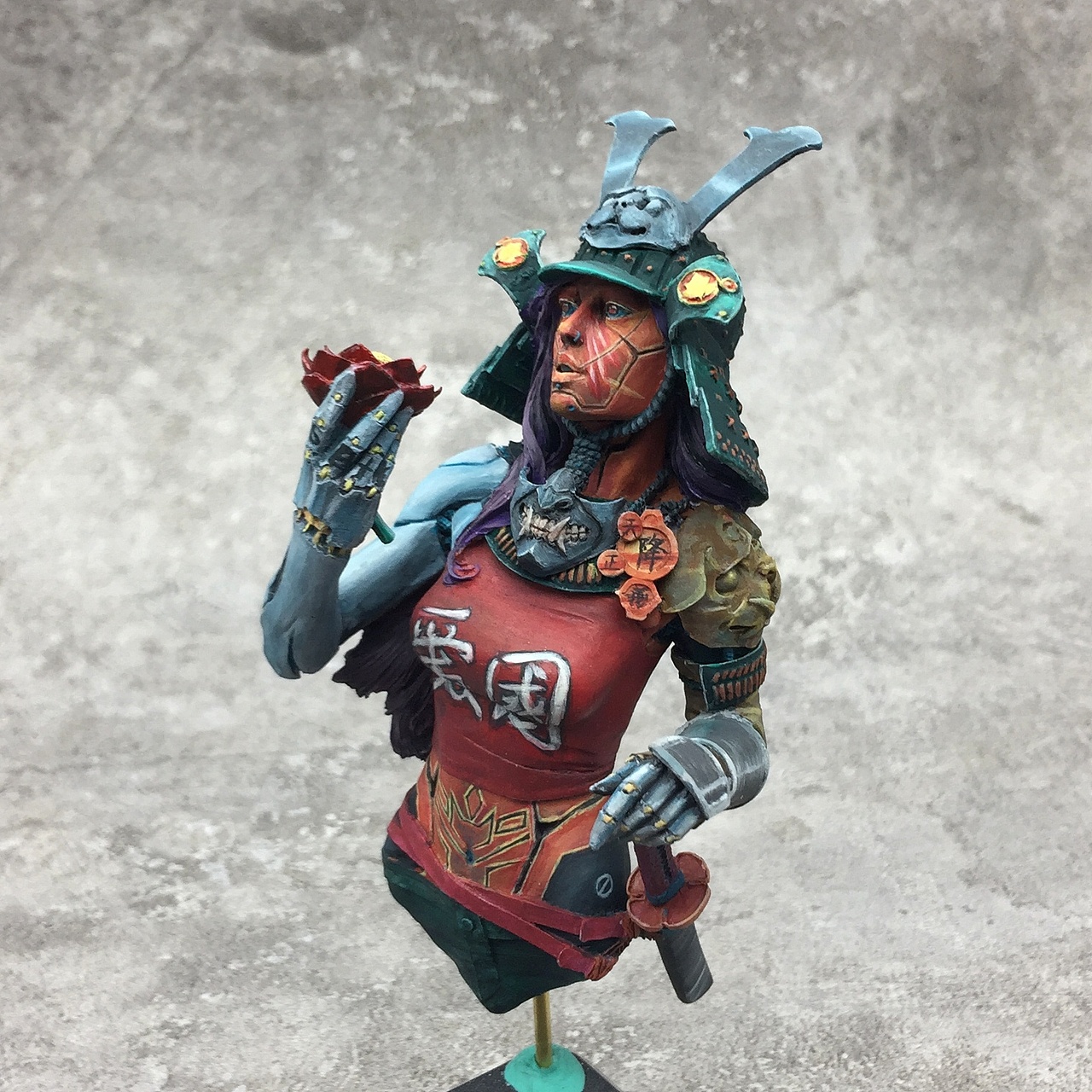 1/10的未来半机械武士人形涂装