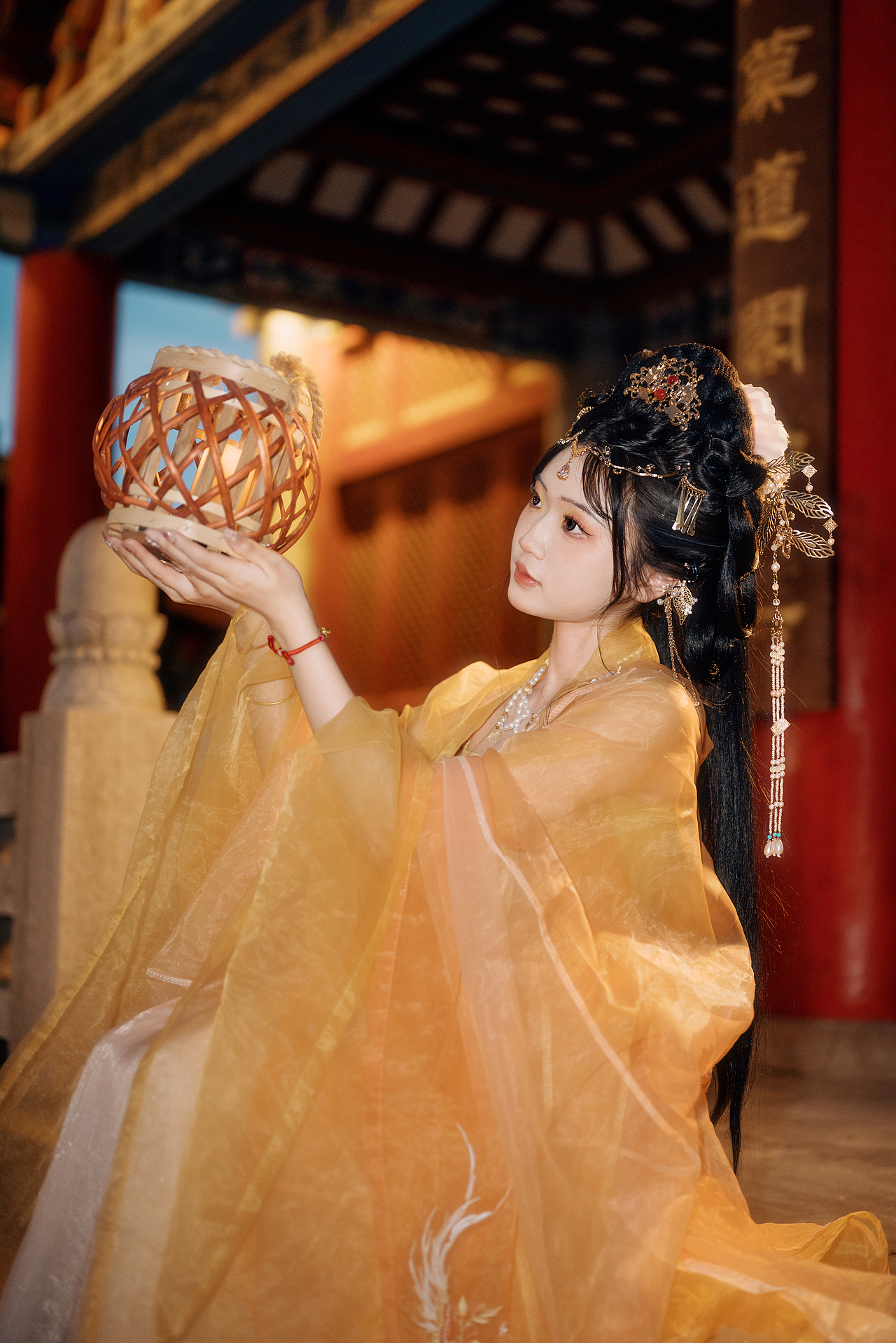 滕王阁夜景汉服人像~