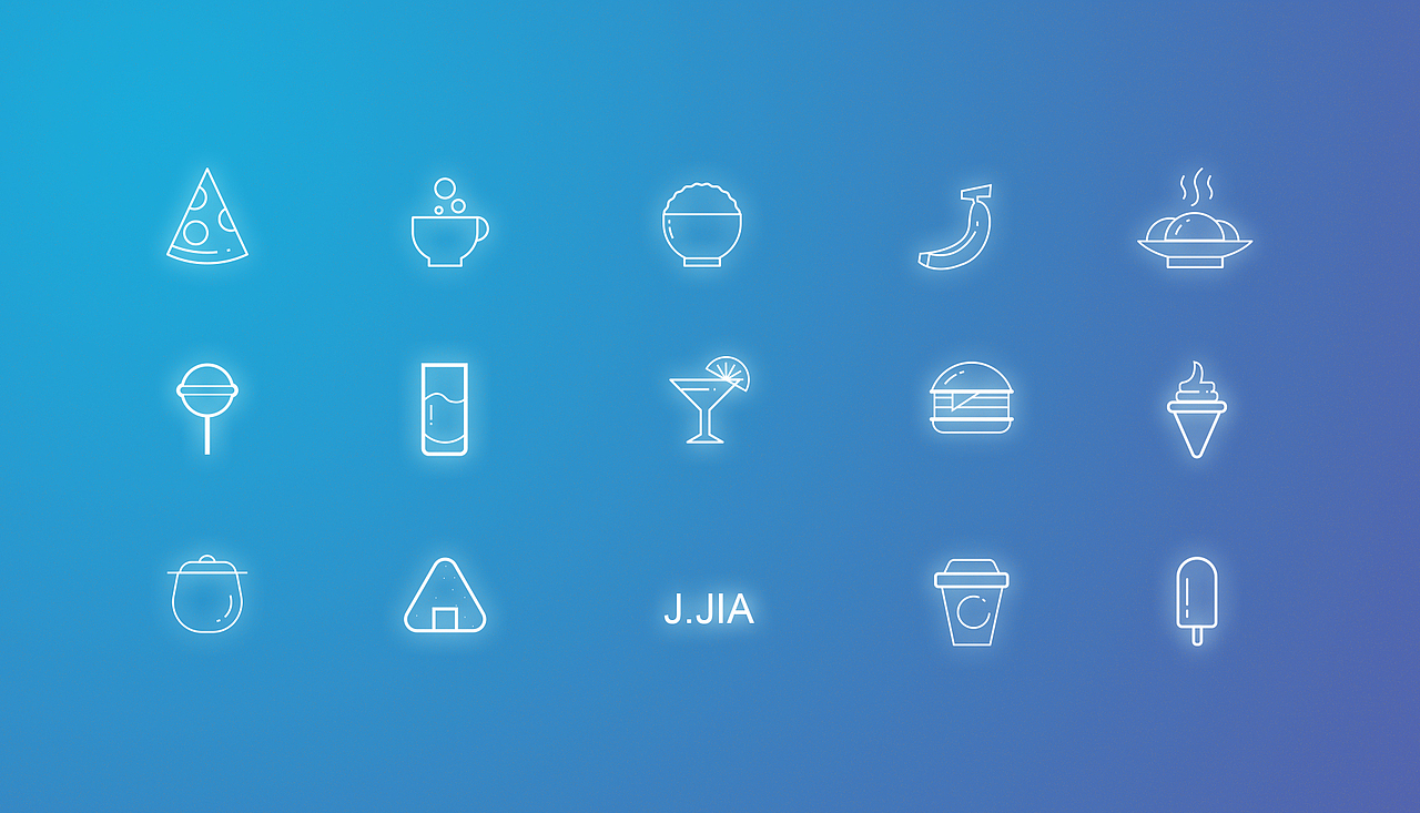 简线食物icon（图ZNjM0NTEyMTY=） - 图标 - 站酷设计师虚构的幻境原创素材 - 站酷ZCOOL