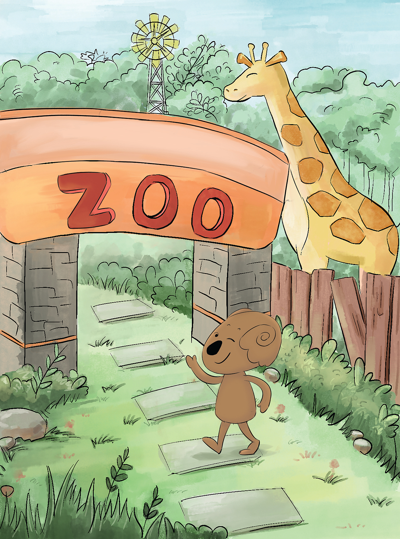 哈哈,到动物园喽!