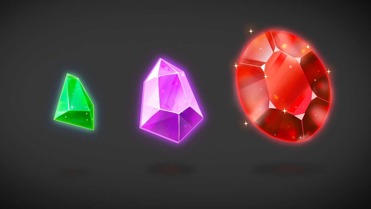 透明小宝石|ui|游戏ui|ininxx - 原创作品 - 站酷 (zcool)